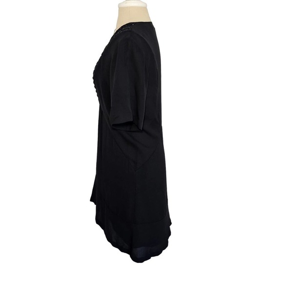 A.L.C. Silk Mini Black Dress Size 4 - Picture 2 of 7